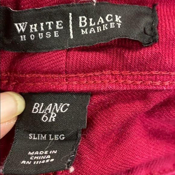 White House/Black Market Slim Leg Size 6R NWOT - Picture 8 of 8